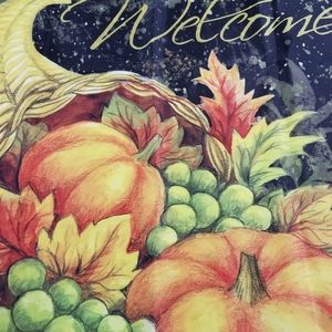 Thanksgiving House Flag EUC